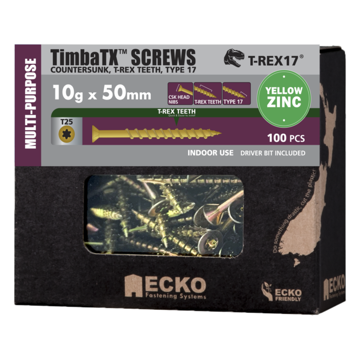 T-REX17® TimbaTX® Timber Screw - Yellow Zinc - Image 3