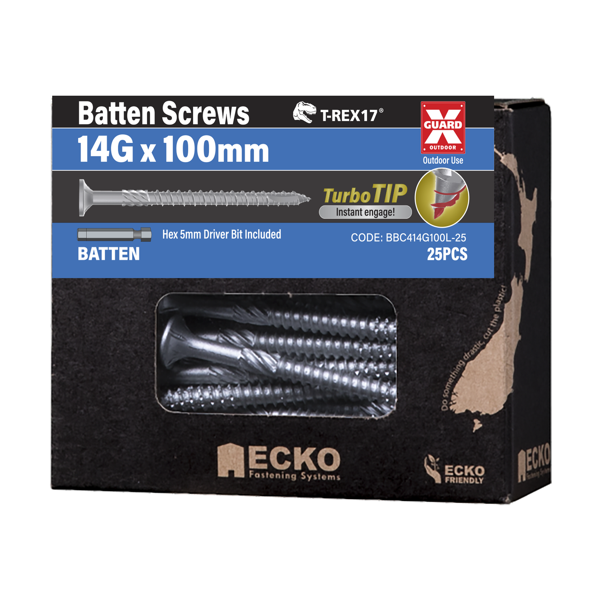 T-REX17® Batten Screw TurboTIP - OutDoor XGuard - Image 5