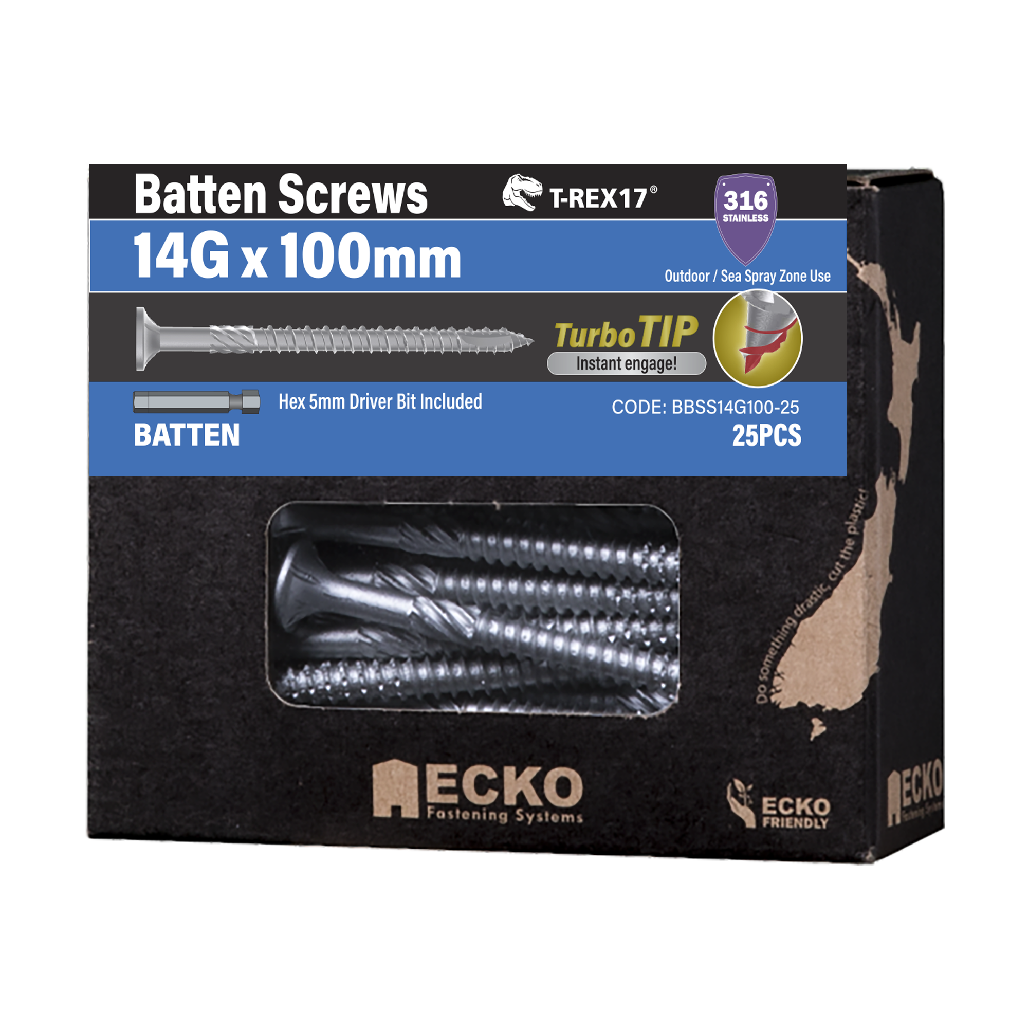T-REX17® Batten Screw - 316 S/Steel - Image 5