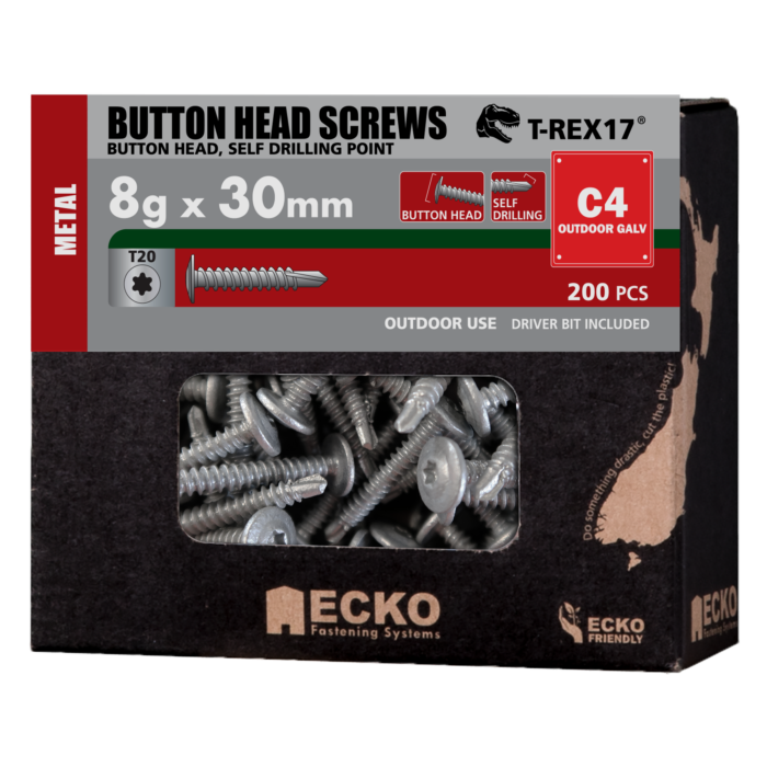 T-REX17® Button Head Metal Screw - C4 Galvanised - Image 4