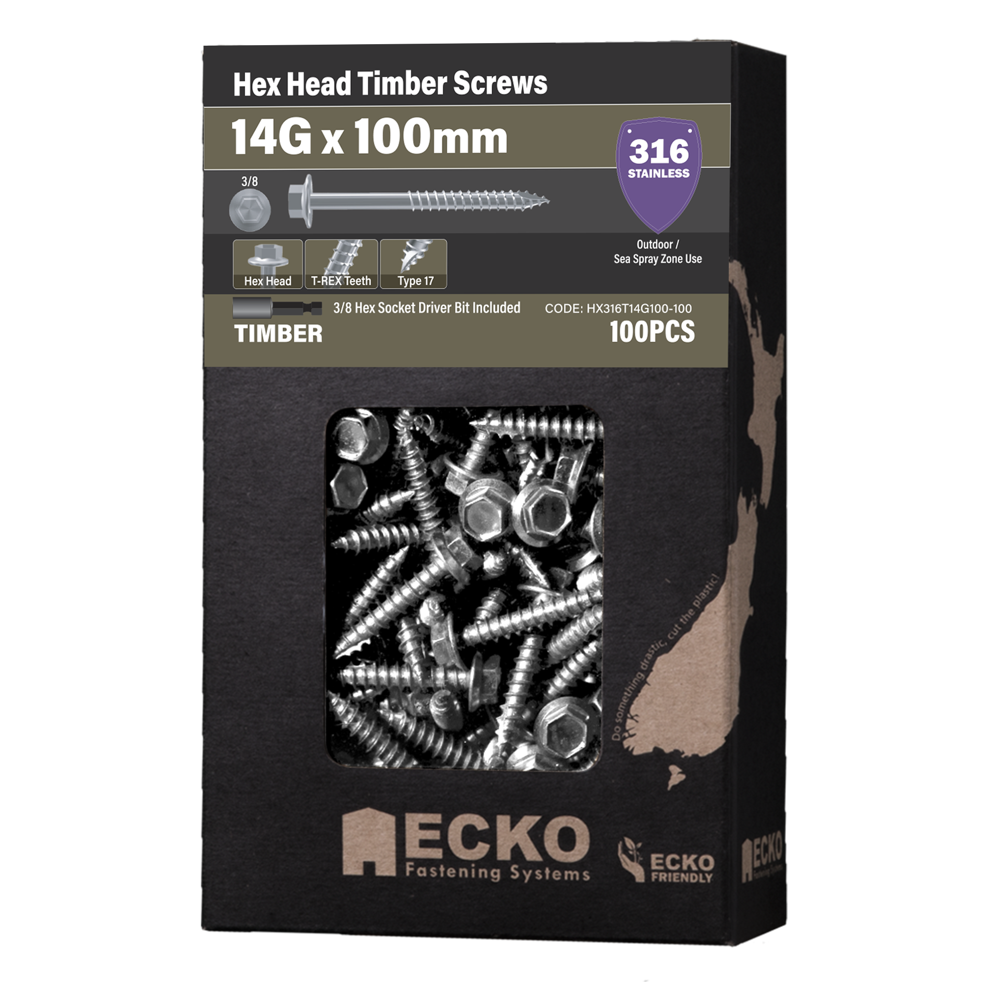 Hex Head Timber Screw - 316 S/Steel - Image 5