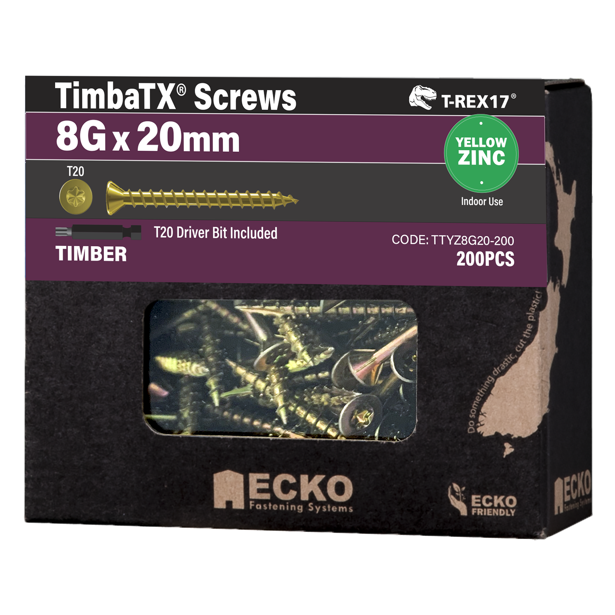 T-REX17® TimbaTX® Timber Screws - Yellow Zinc - Image 8