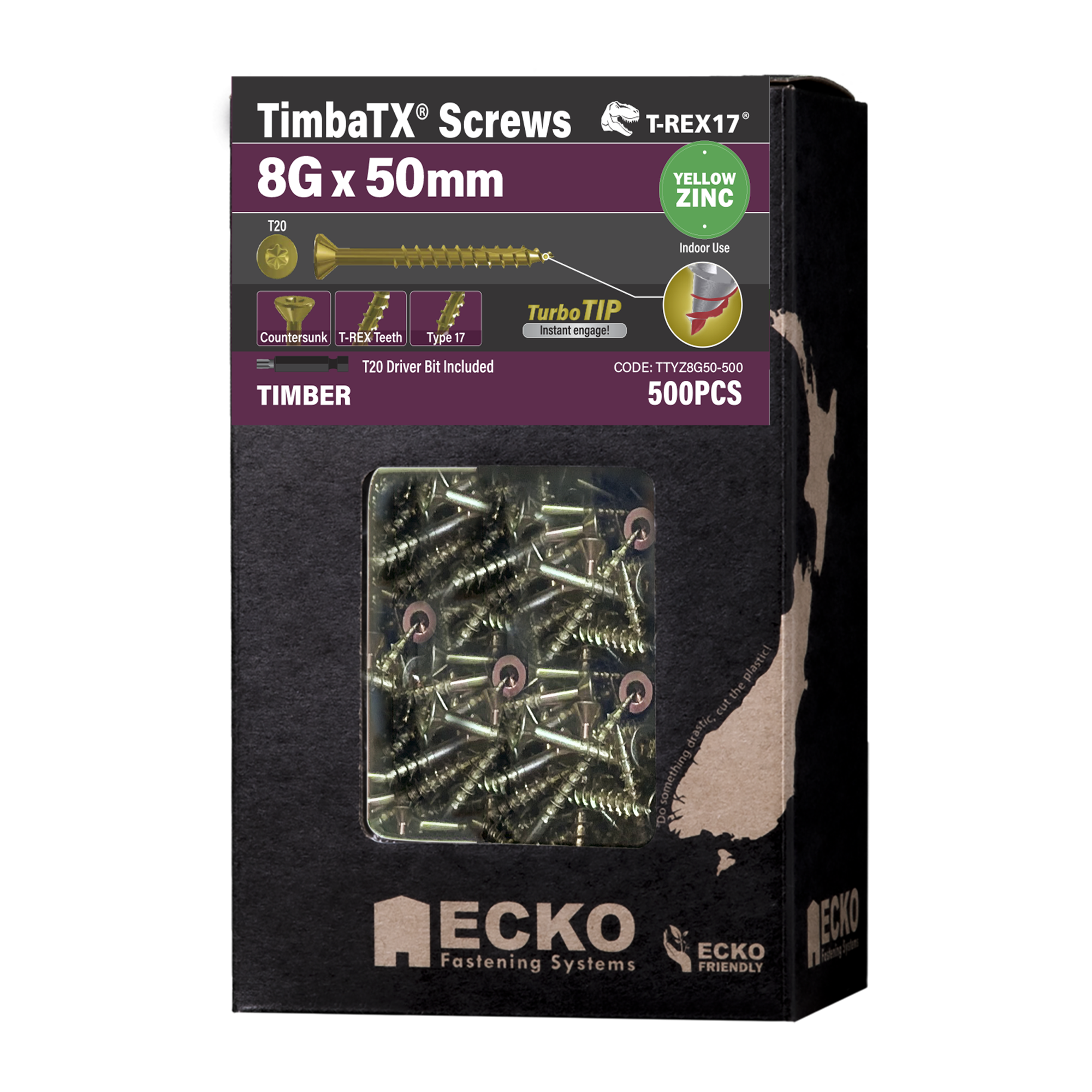 T-REX17® TimbaTX® Timber Screws - Yellow Zinc - Image 13